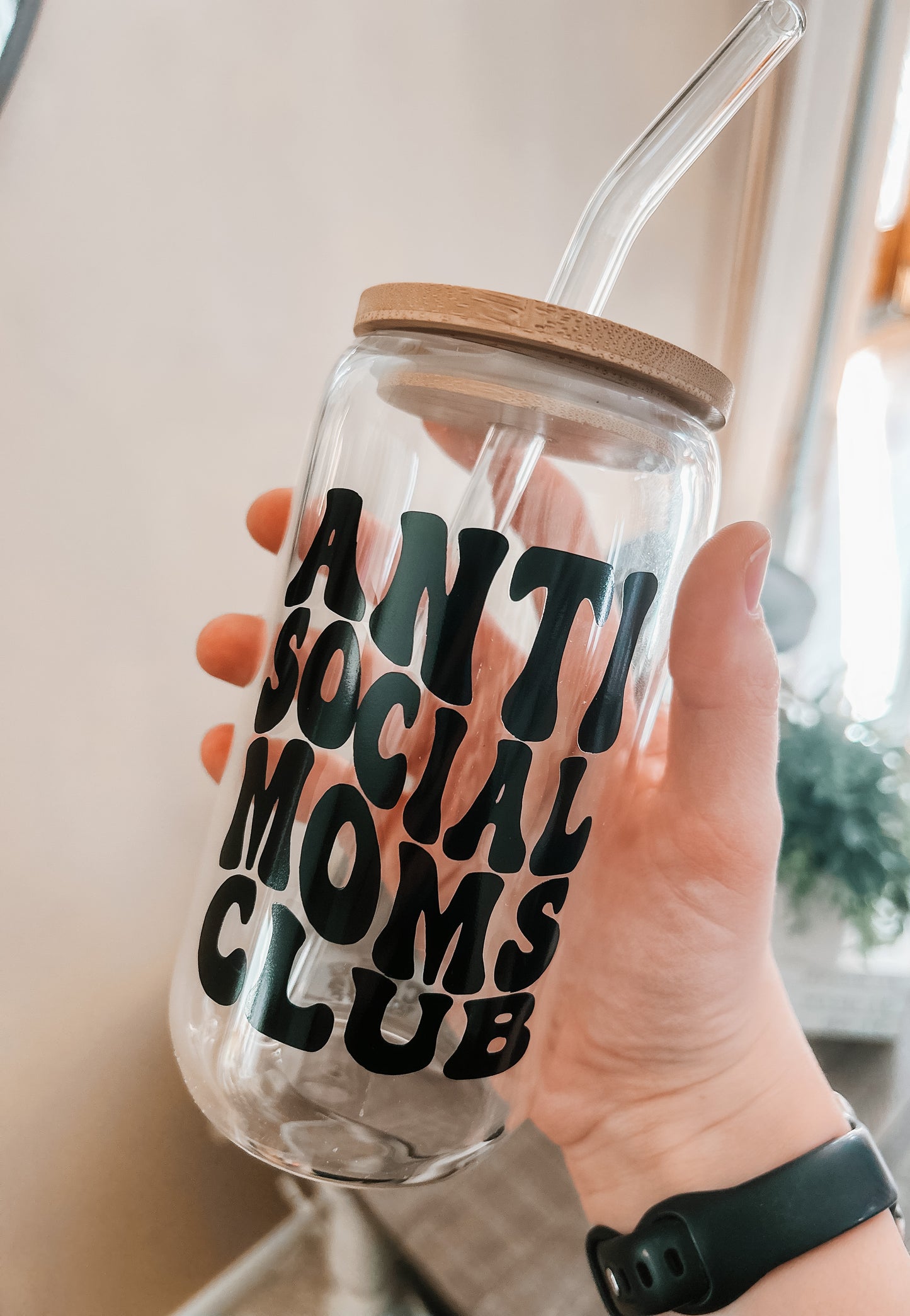 Antisocial Moms Club - Glass Cup
